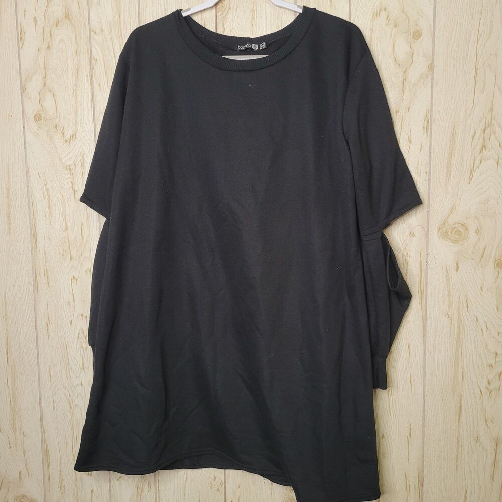 Boohoo Black Slit Arm Sleeve Pullover Sweater 20